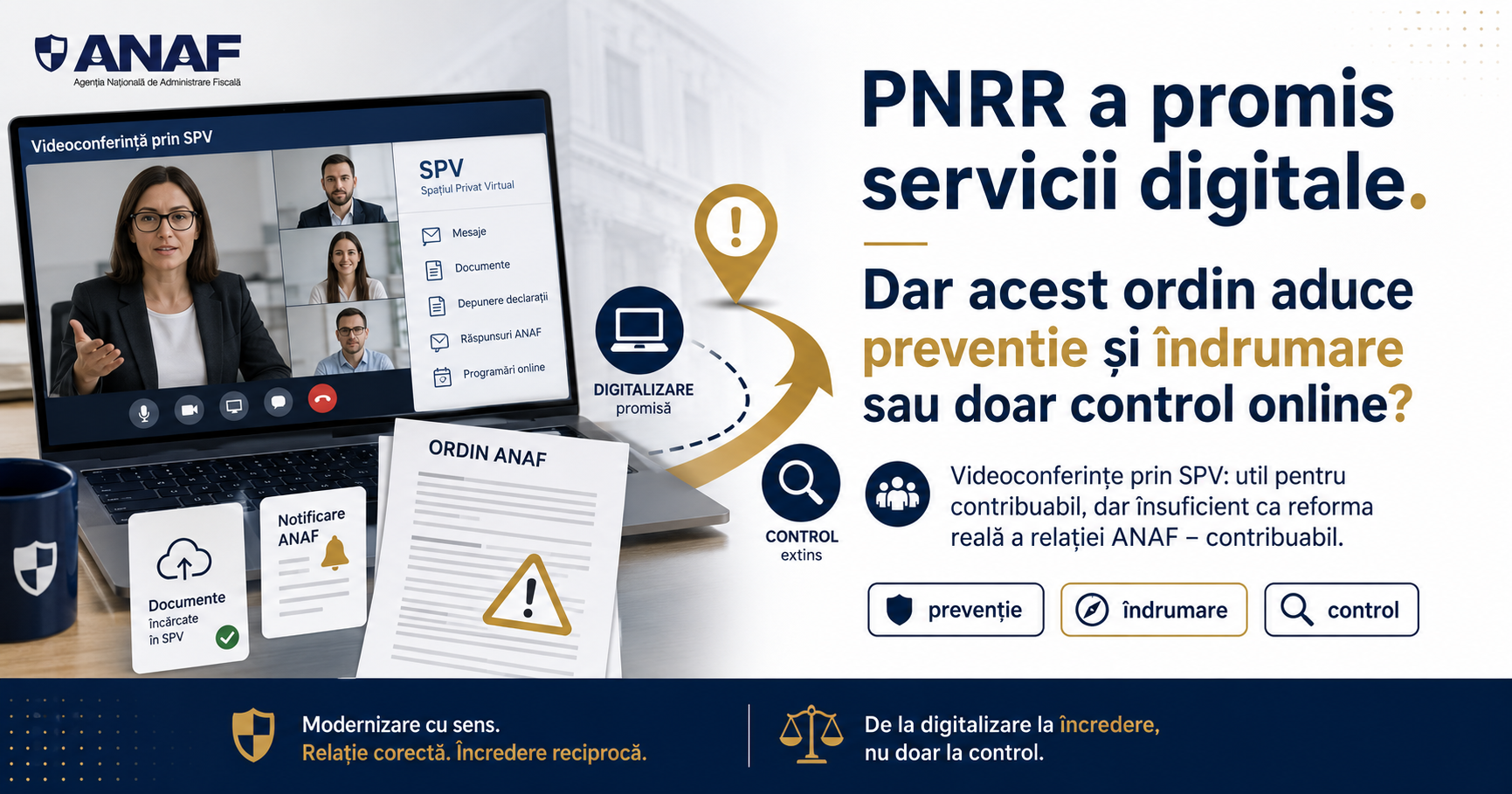 Videoconferința ANAF: serviciu digital pentru contribuabil sau control fiscal mutat online?